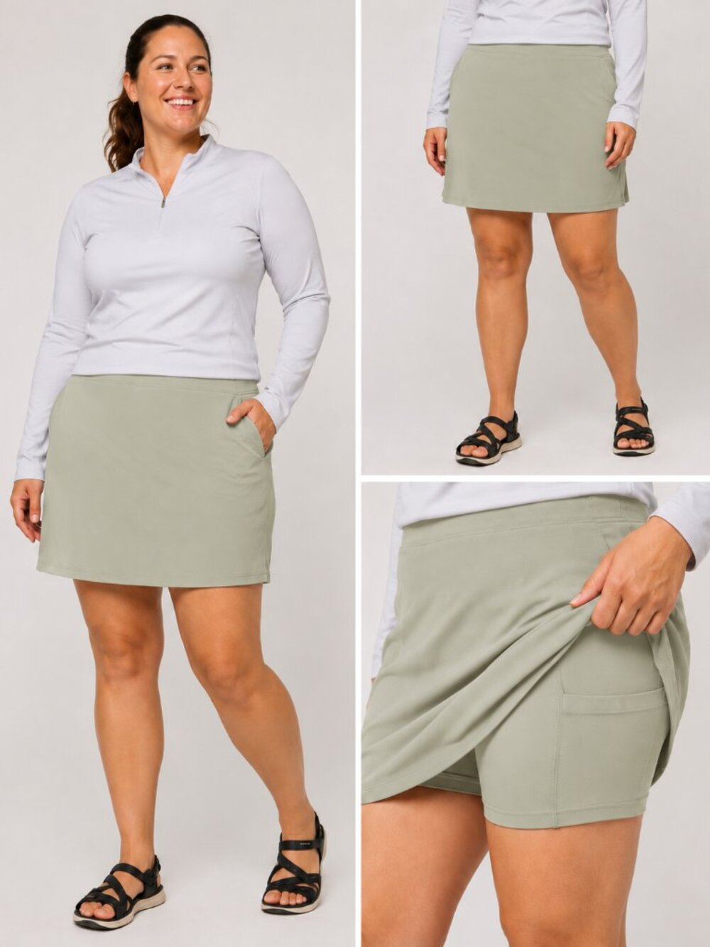 Everyday Active Women's Sage Green Performance Skort